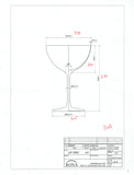 RONA Vintage Etched Saucer Glass - Volume - Dimensions image 4