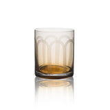 RONA Art Deco Amber Rocks Glass image 1