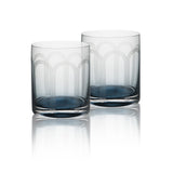 RONA Art Deco Aqua Rocks Glass - Set of 2 image 2