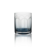 RONA Art Deco Aqua Rocks Glass image 1