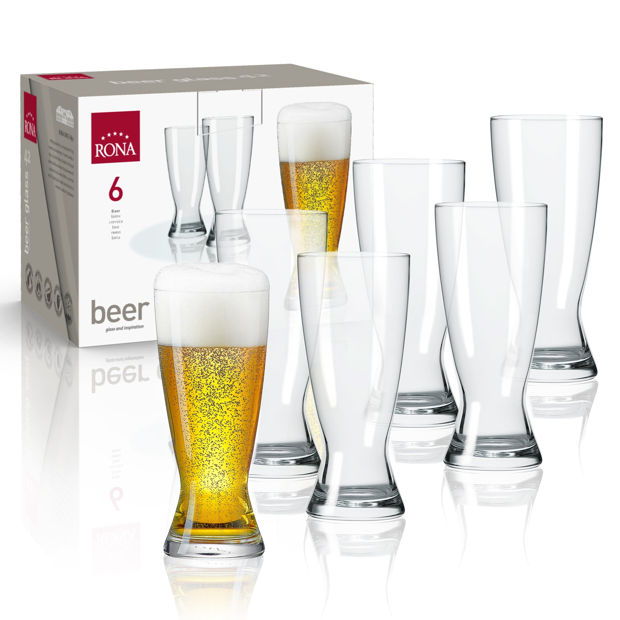 RONA Weizen Beer Glass - Set of 6 - Pack image 6