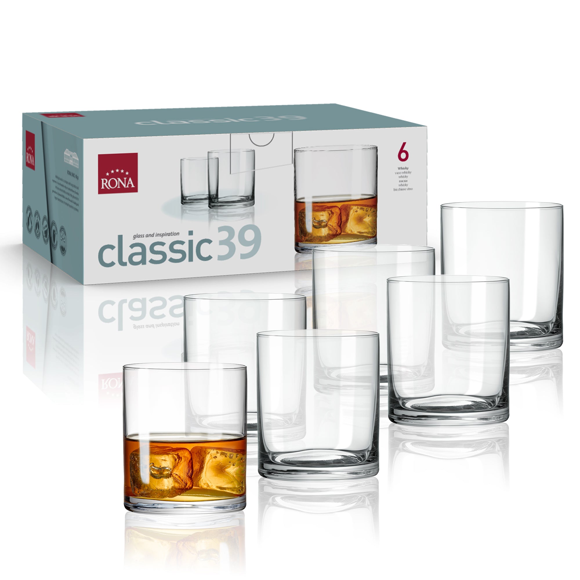 RONA Classic Whiskey XL Glass - Set of 6 - Pack image 6