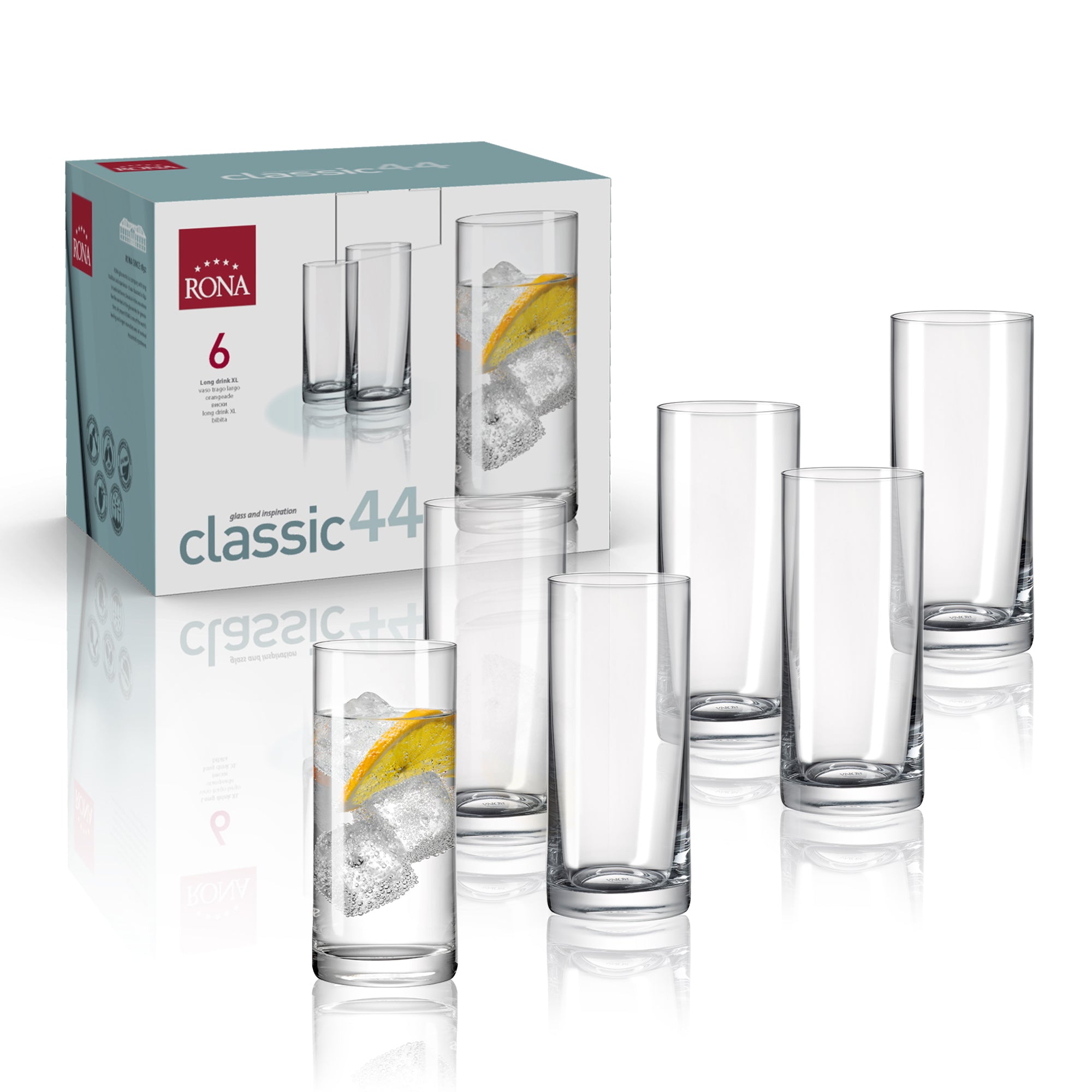 RONA Classic Long Drink XL Glass - Set of 6 - Pack image 6