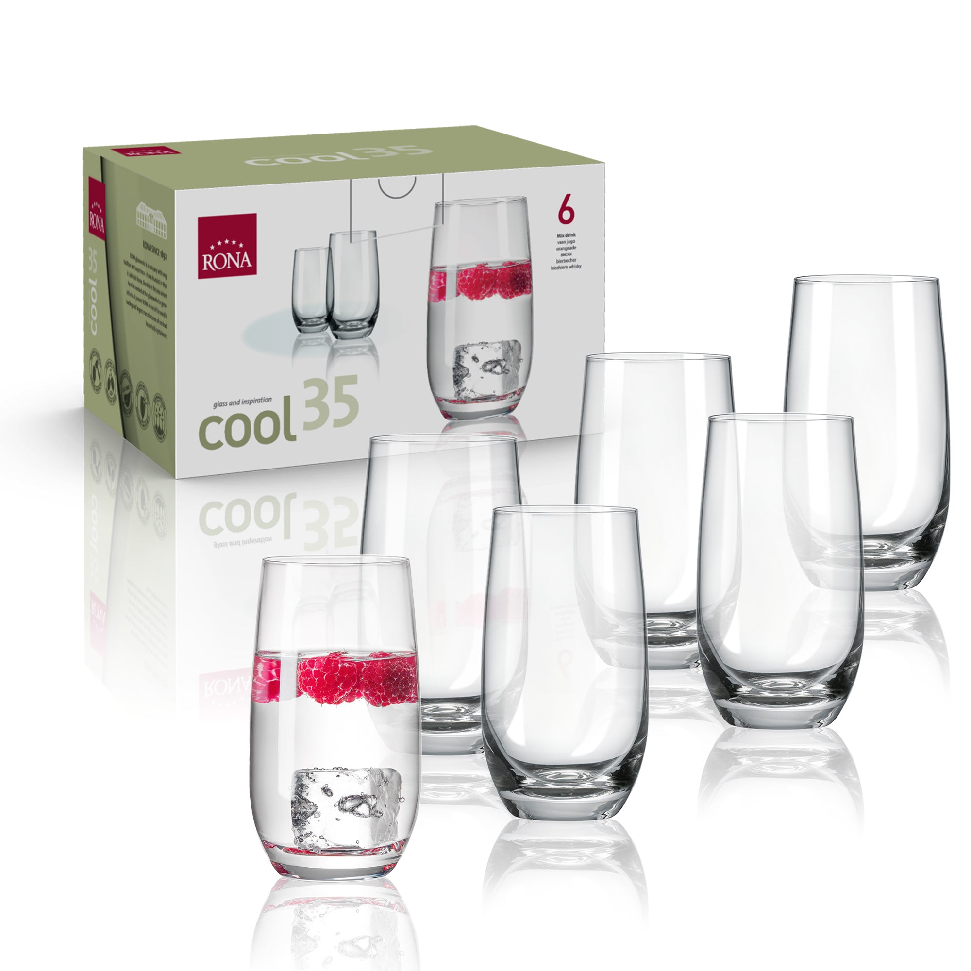RONA Cool Mix Drink Glass - Set of 6  - Pack image 6