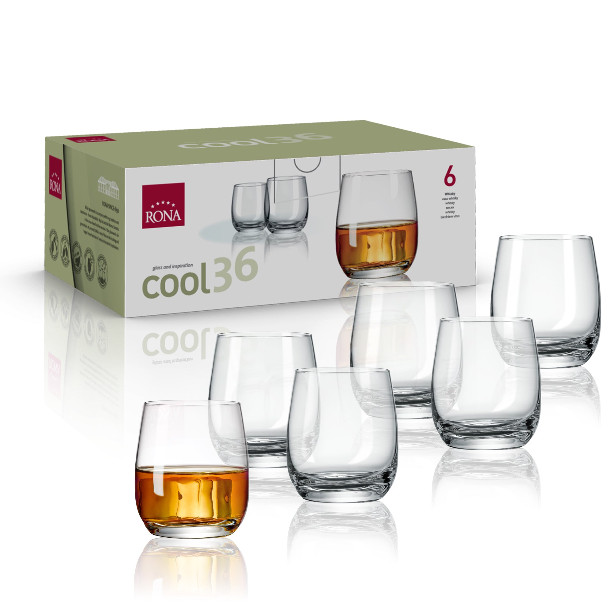RONA Cool Whiskey Glass - Set of 6  - Pack image 6