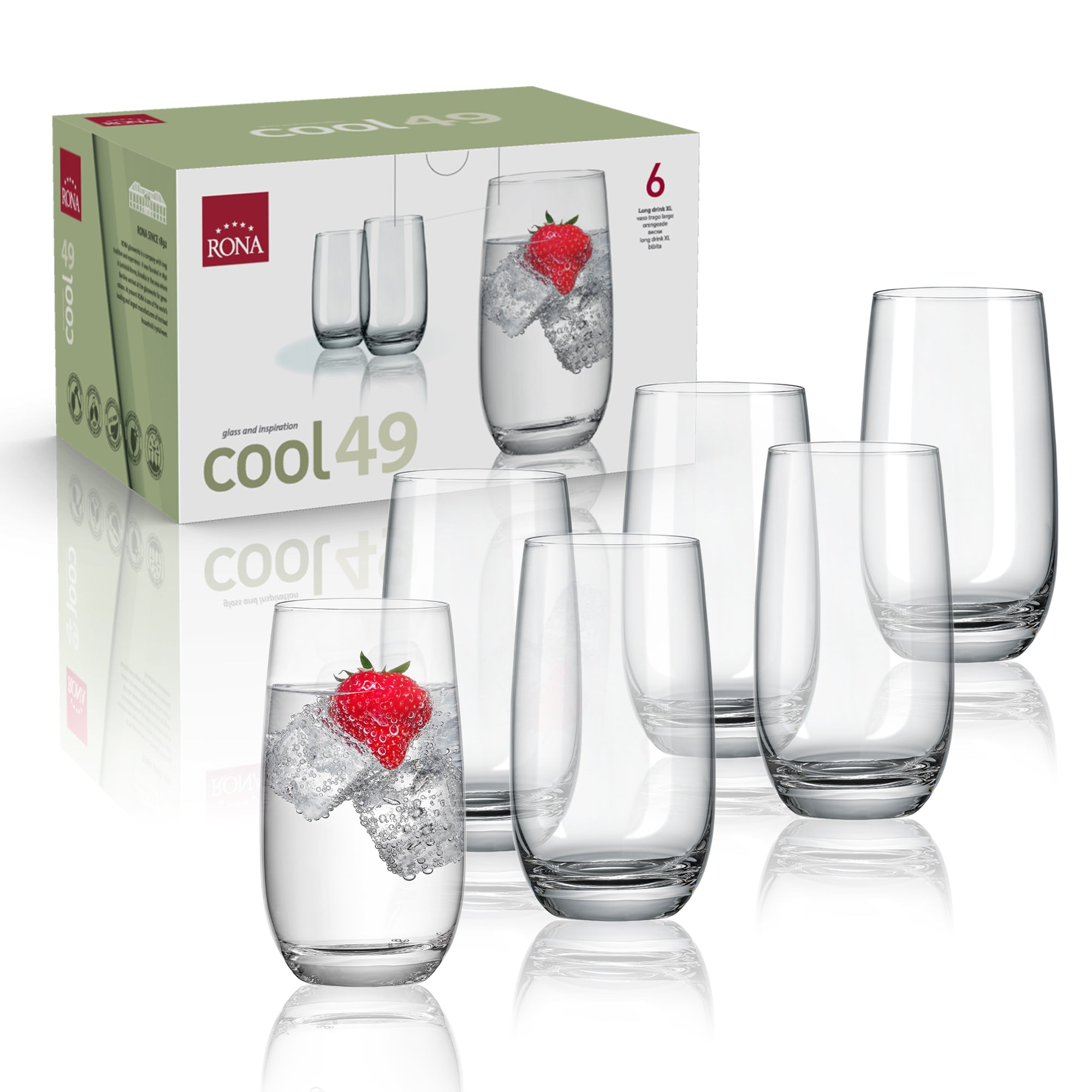 RONA Cool Long Drink XL Glass - Set of 6 - Pack image 6