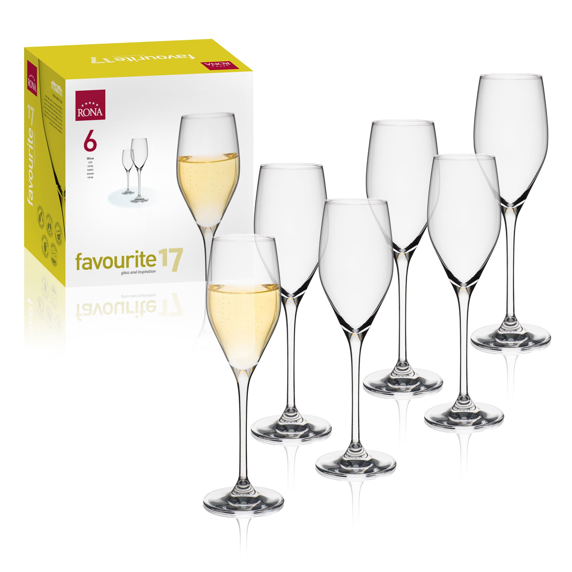 RONA Favourite Champagne Flute - Set of 6 - Pack image 6