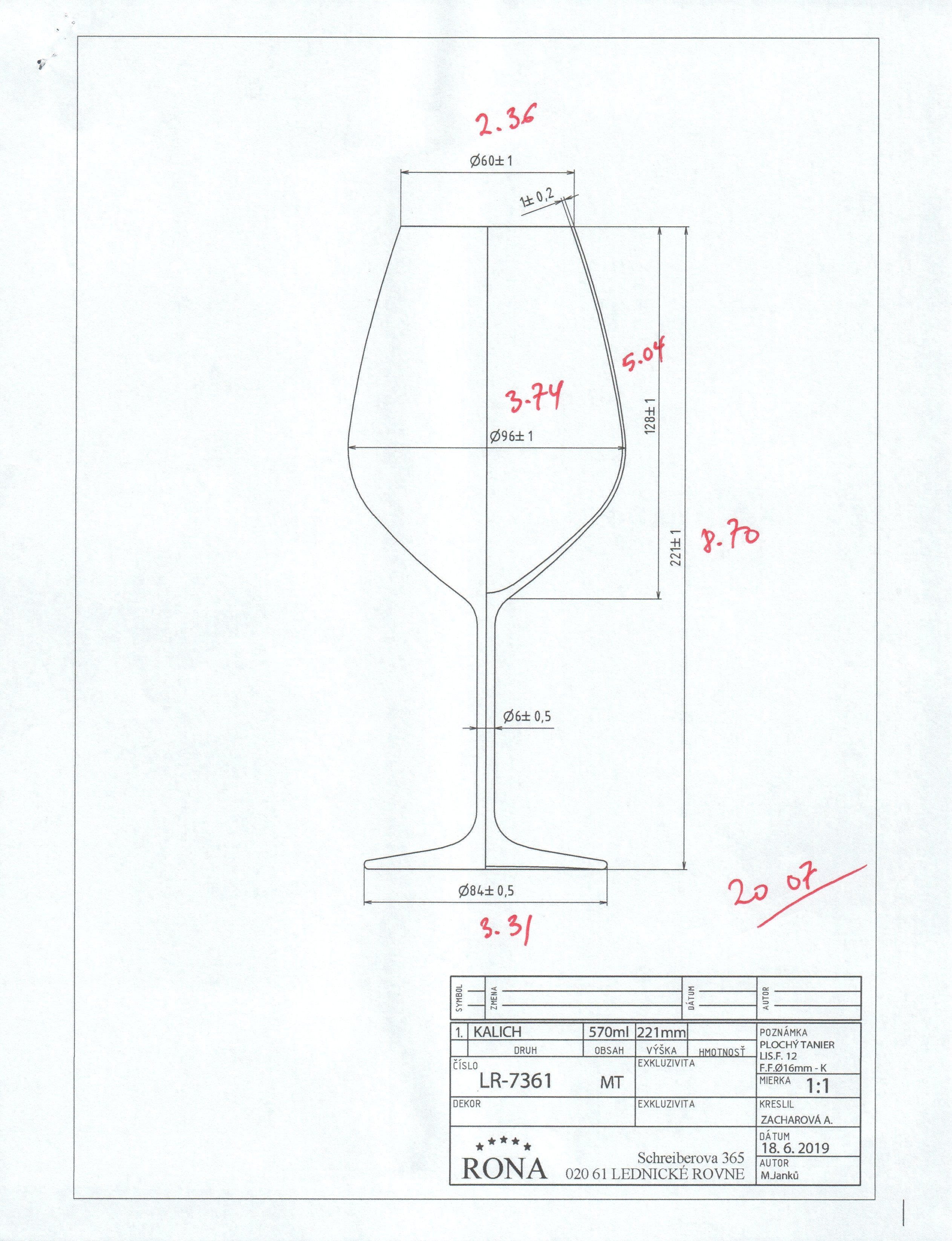 RONA Favourite 57 Wine Glass - Volume - Dimensions image 9