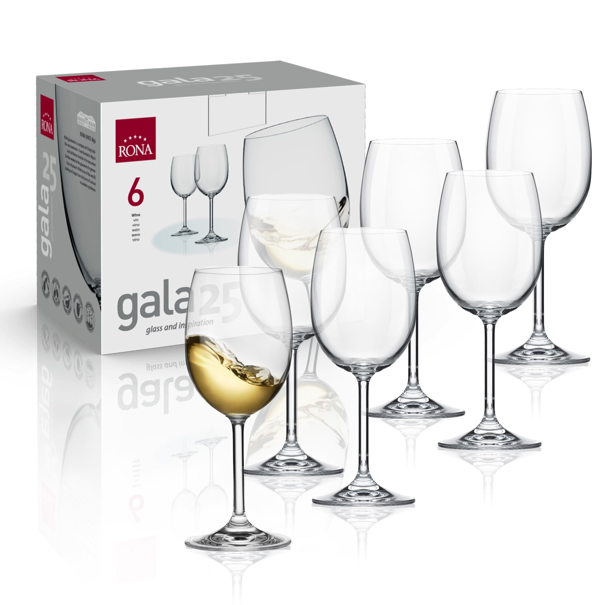 RONA Gala 25 Wine Glass - Set of 6 - Pack image 4