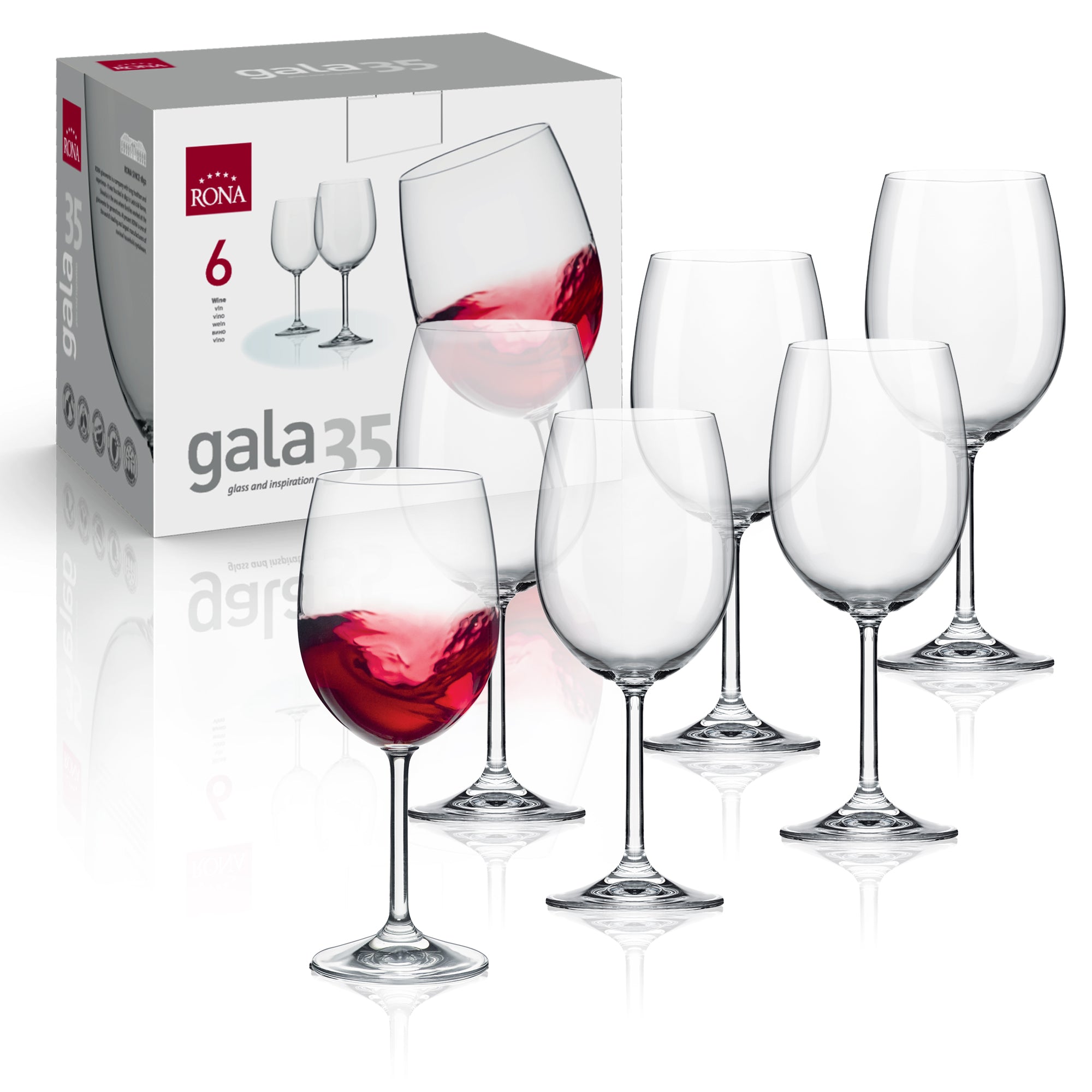 RONA Gala 35 Wine Glass - Set of 6 - Pack image 4
