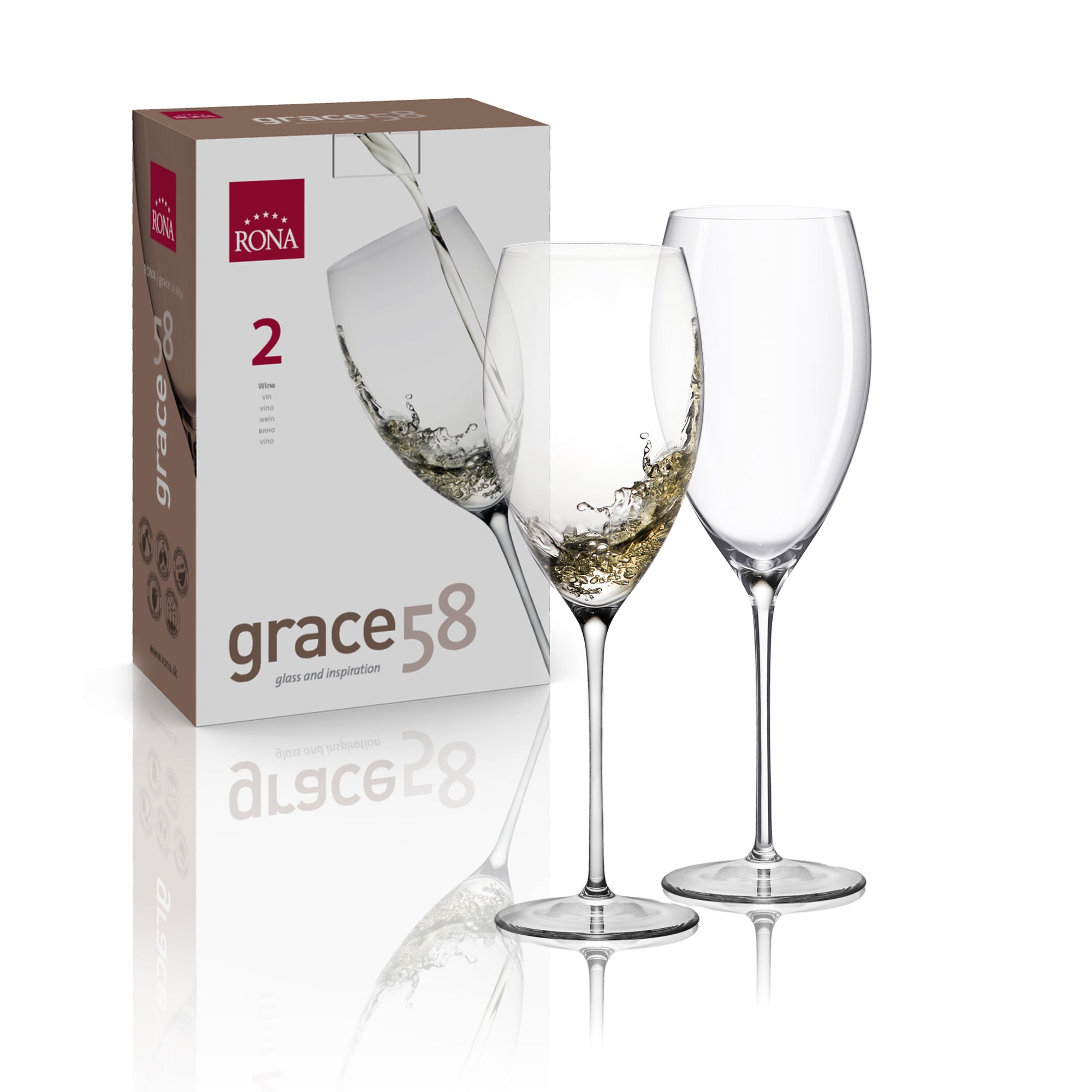 RONA Grace 58 Wine Glass - Set of 2 - Pack image 4