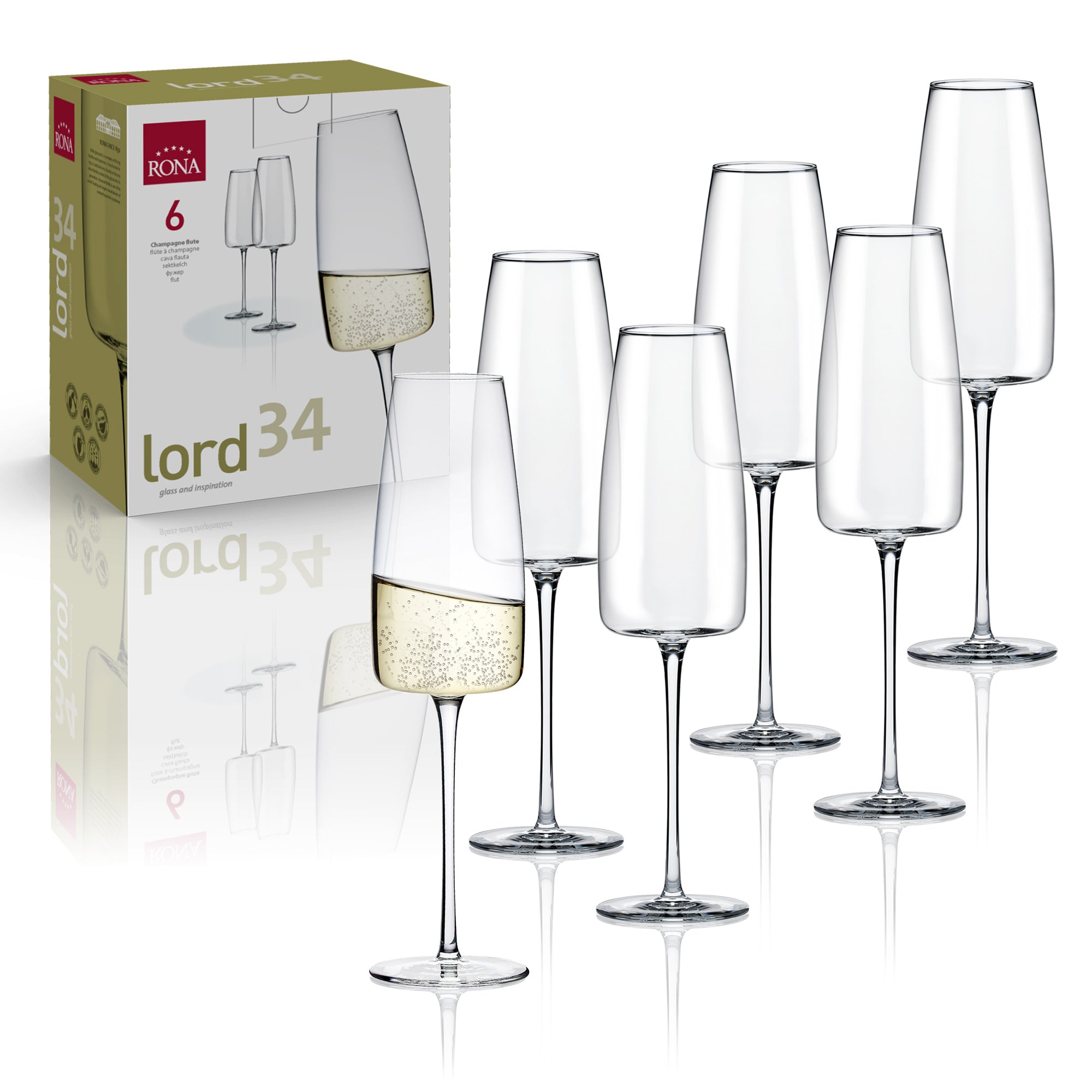 RONA Lord Champagne Flute - Set of 6 - Pack image 6