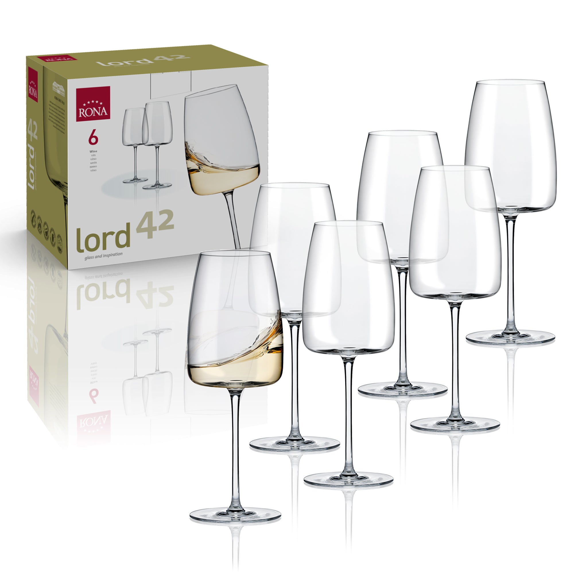 RONA Lord 42 Wine Glass - Set of 6 - Pack image 6