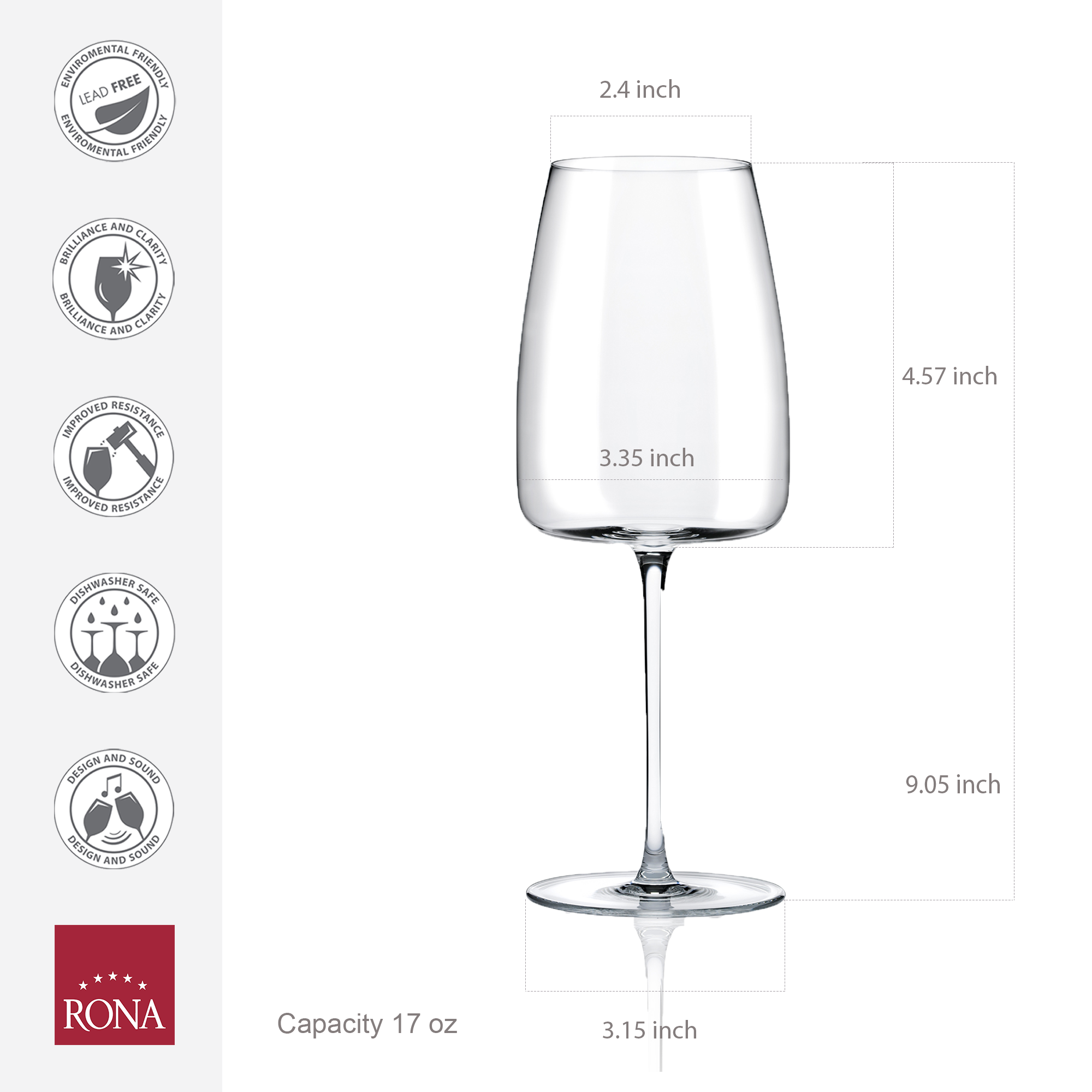 RONA Lord 51 Wine Glass - Dim image 8