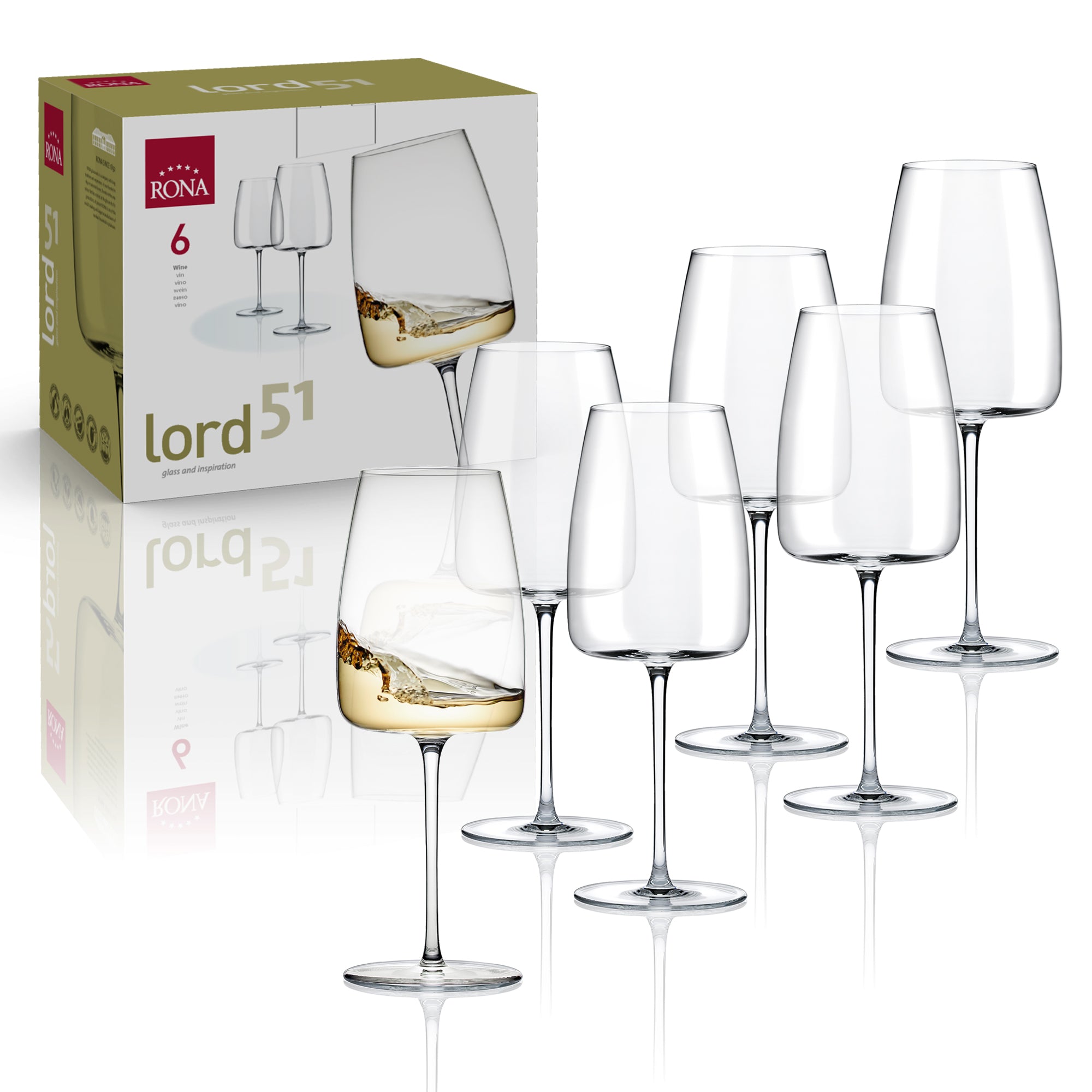 RONA Lord 51 Wine Glass - Set of 6 - Pack image 6