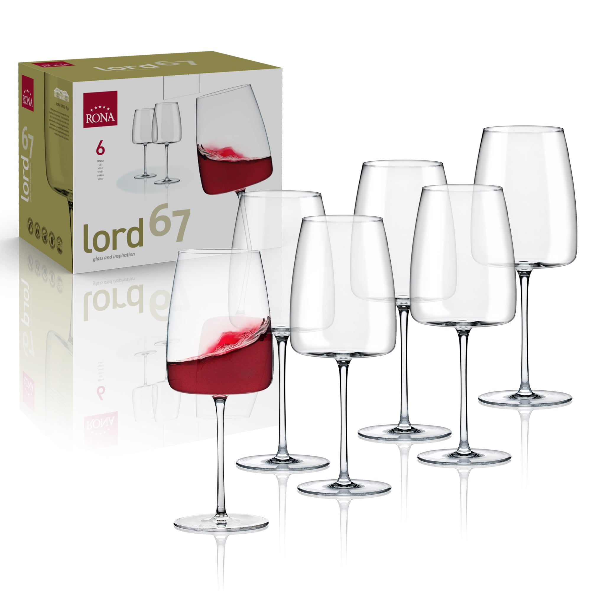 RONA Lord 67 Wine Glass - Set of 6 - Pack image 6