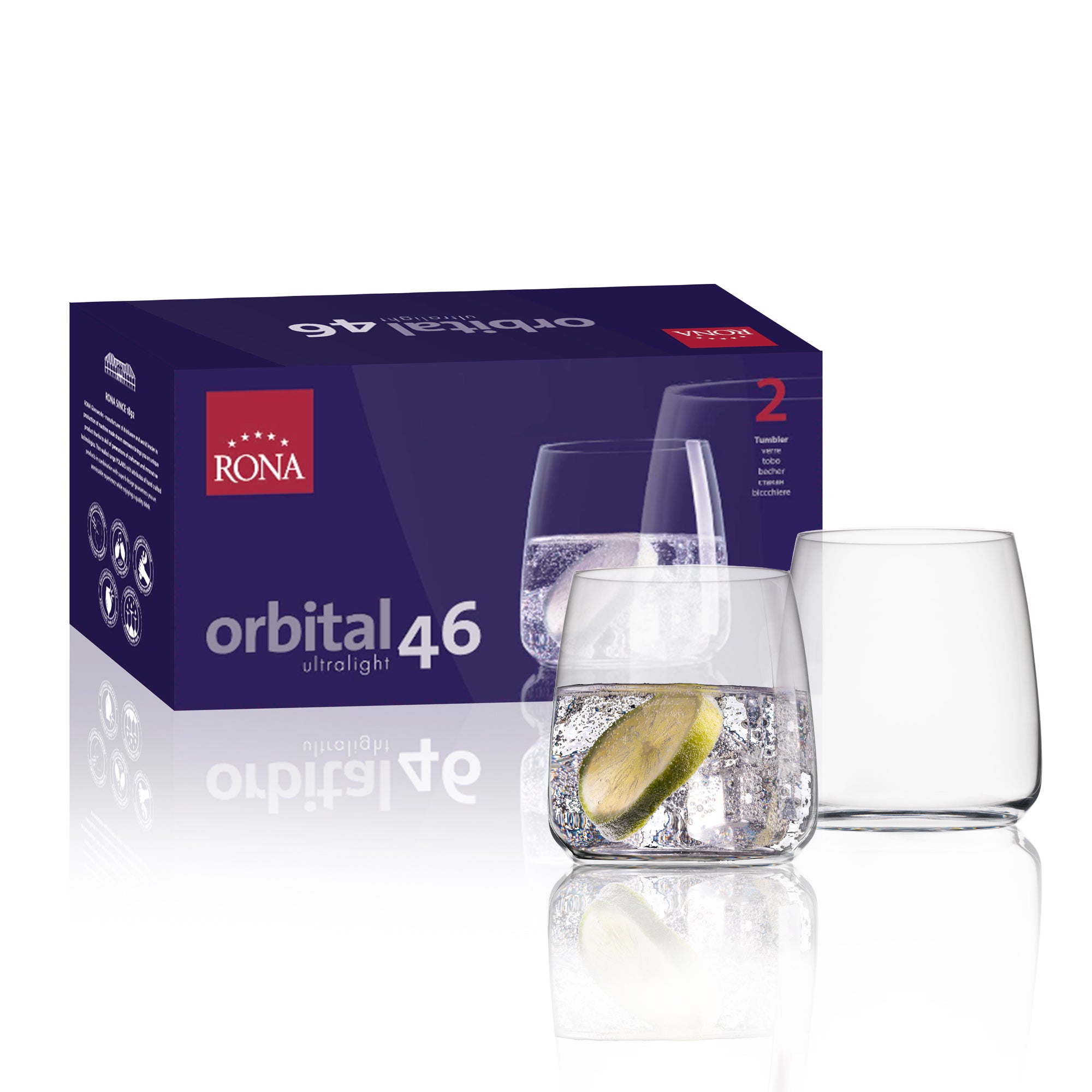 RONA Orbital Tumbler Glass - Set of 2 - Pack image 4