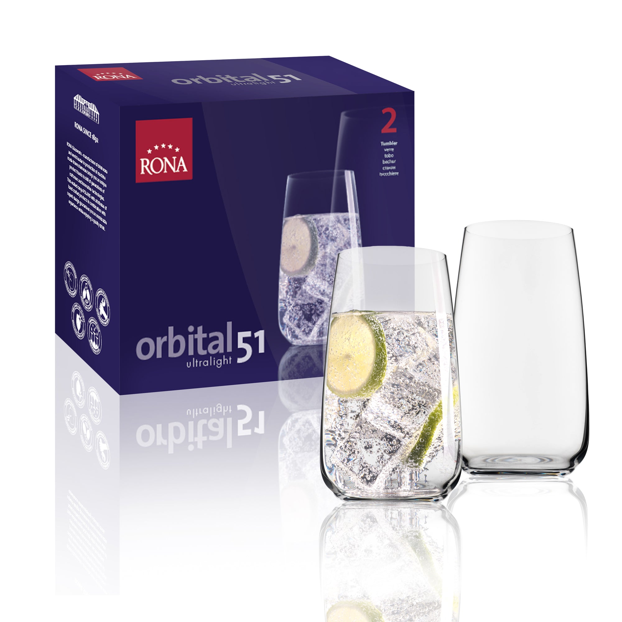 RONA Orbital Long Drink Glass - Set of 2 - Pack image 4