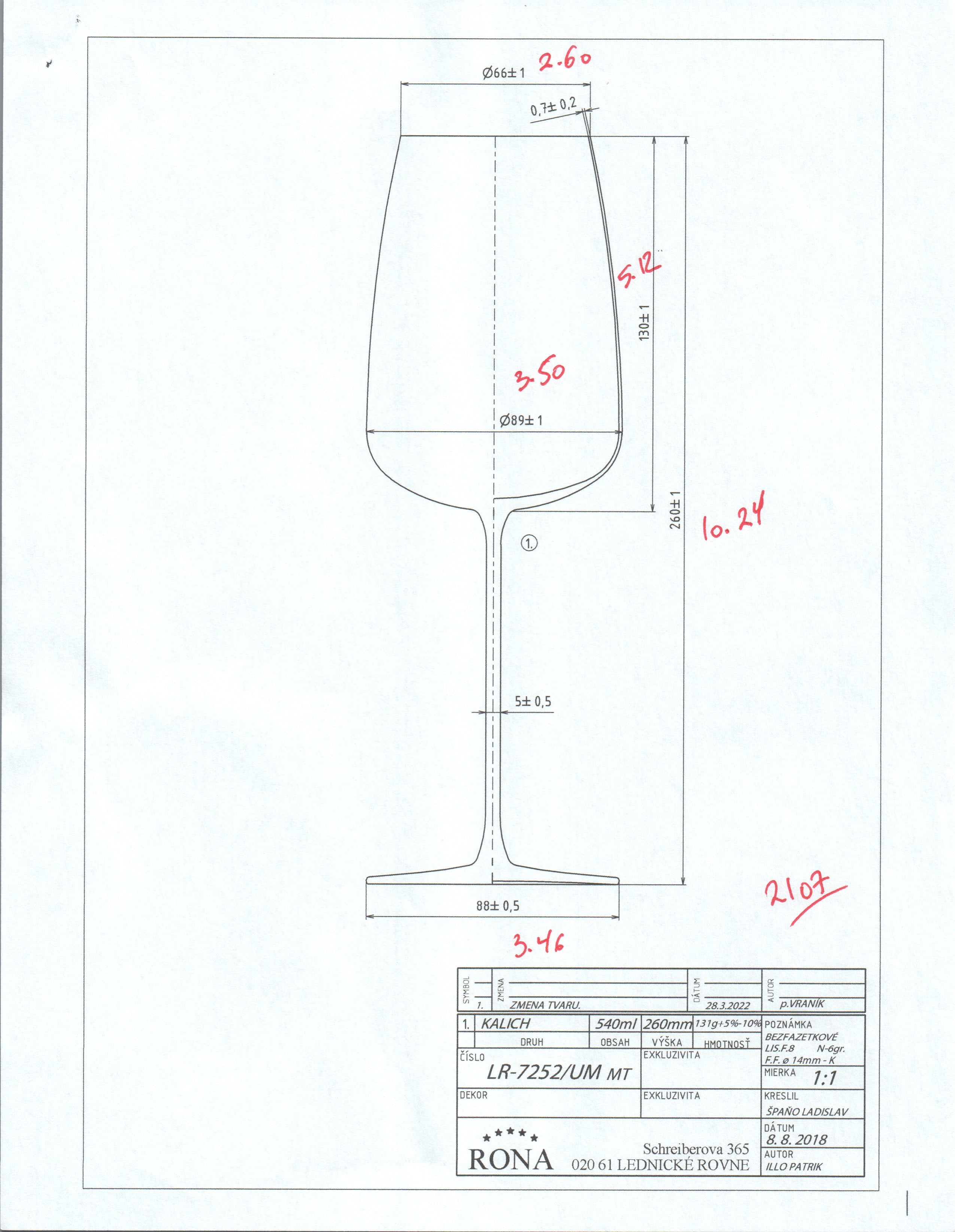 RONA Orbital 54 Wine Glass - Volume - Dimensions image 7