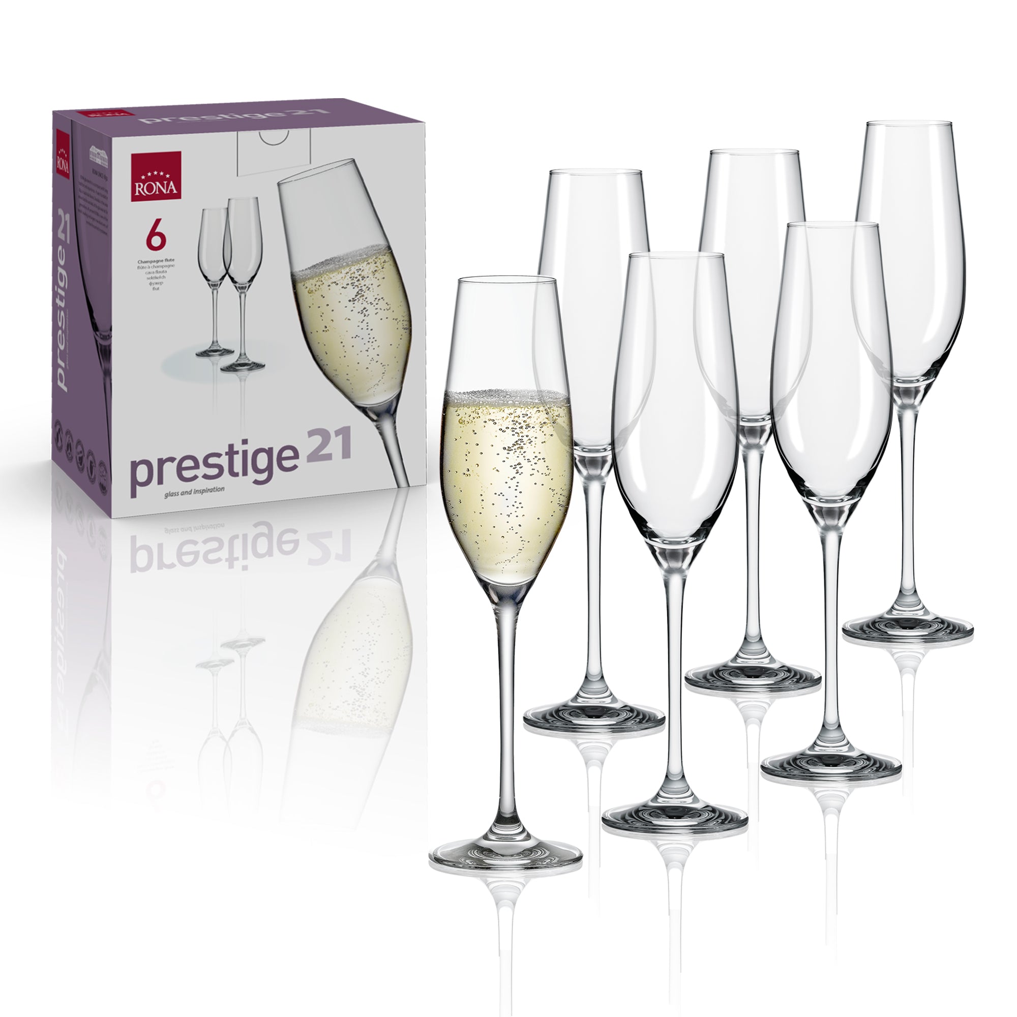 RONA Prestige Champagne Flute - Set of 6 - Pack image 6