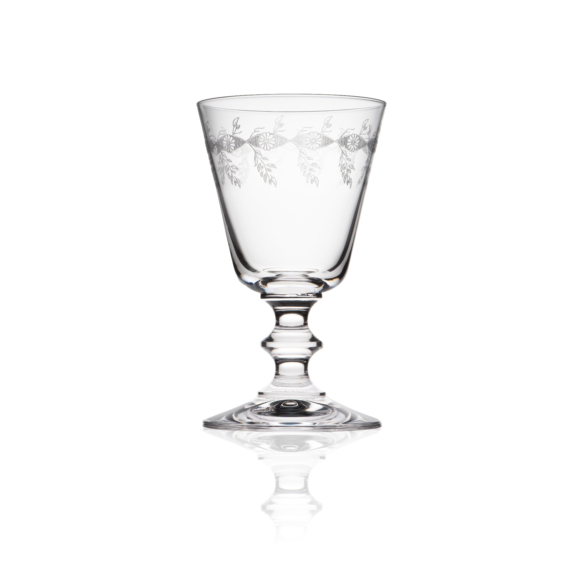 RONA Vintage Etched Goblet Glass image 2