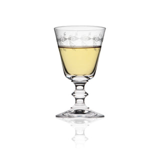 RONA Vintage Etched Goblet Glass