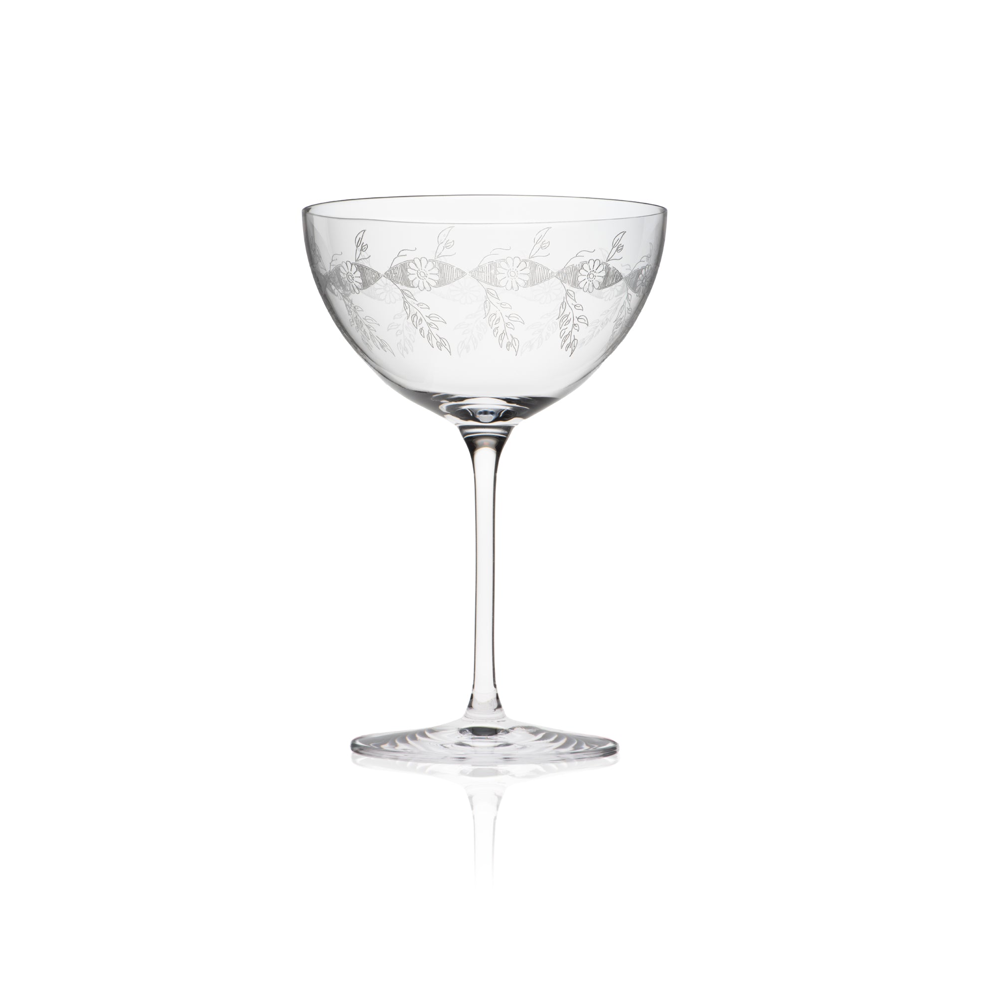 RONA Vintage Etched Saucer Glass image 2