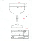 RONA Vintage Etched Coupe Glass - Volume - Dimensions image 4
