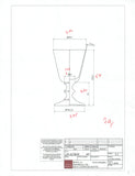 RONA Vintage Etched Goblet Glass - Volume - Dimensions image 4