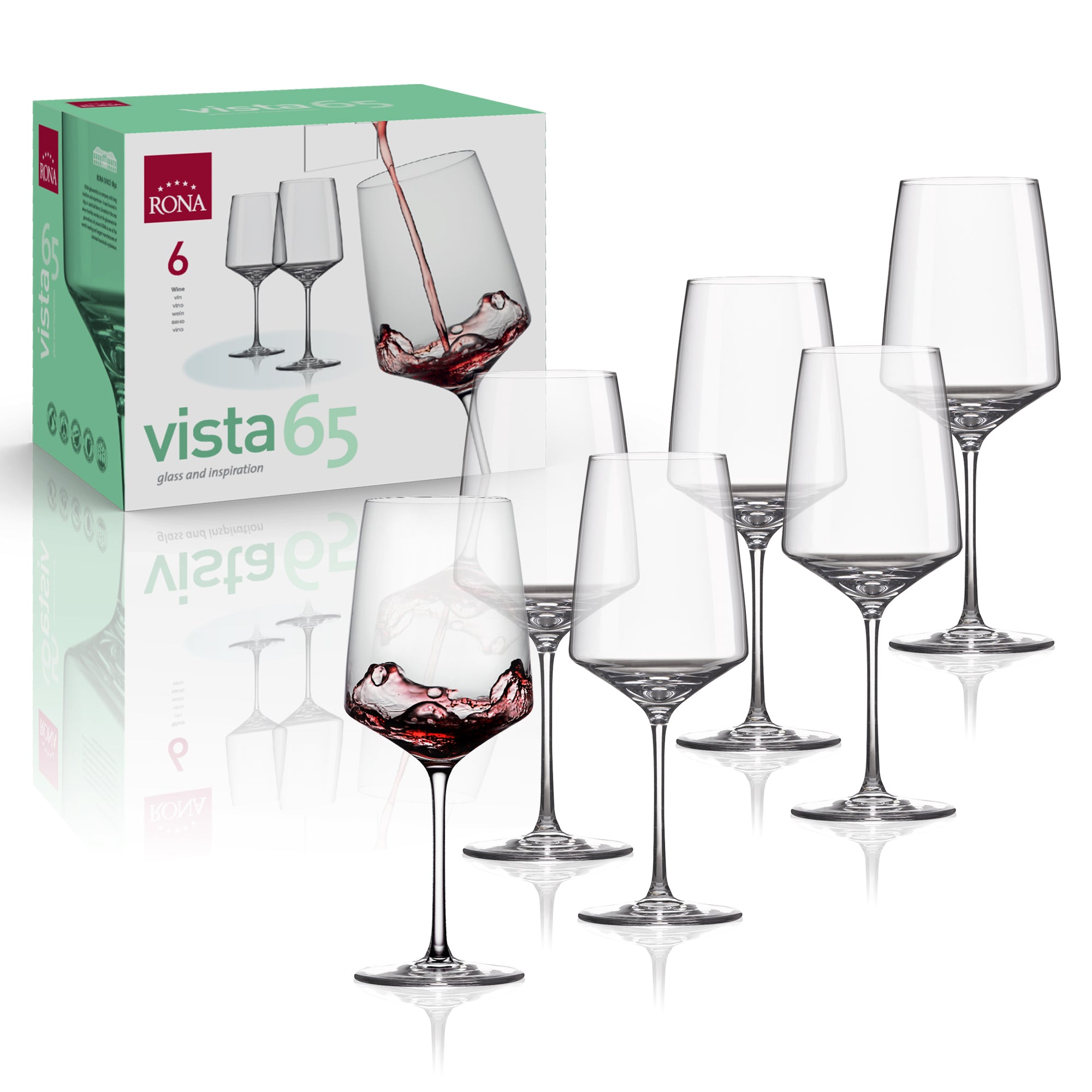RONA Vista 65 Wine Glass - Set of 6 - Pack image 6